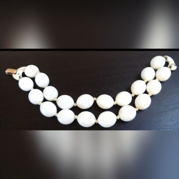 *RARE* STUNNING VINTAGE ESTATE SIGNED CROWN TRIFARI DBL STRAND 8" BRACELET G4931 - Picture 1 of 9